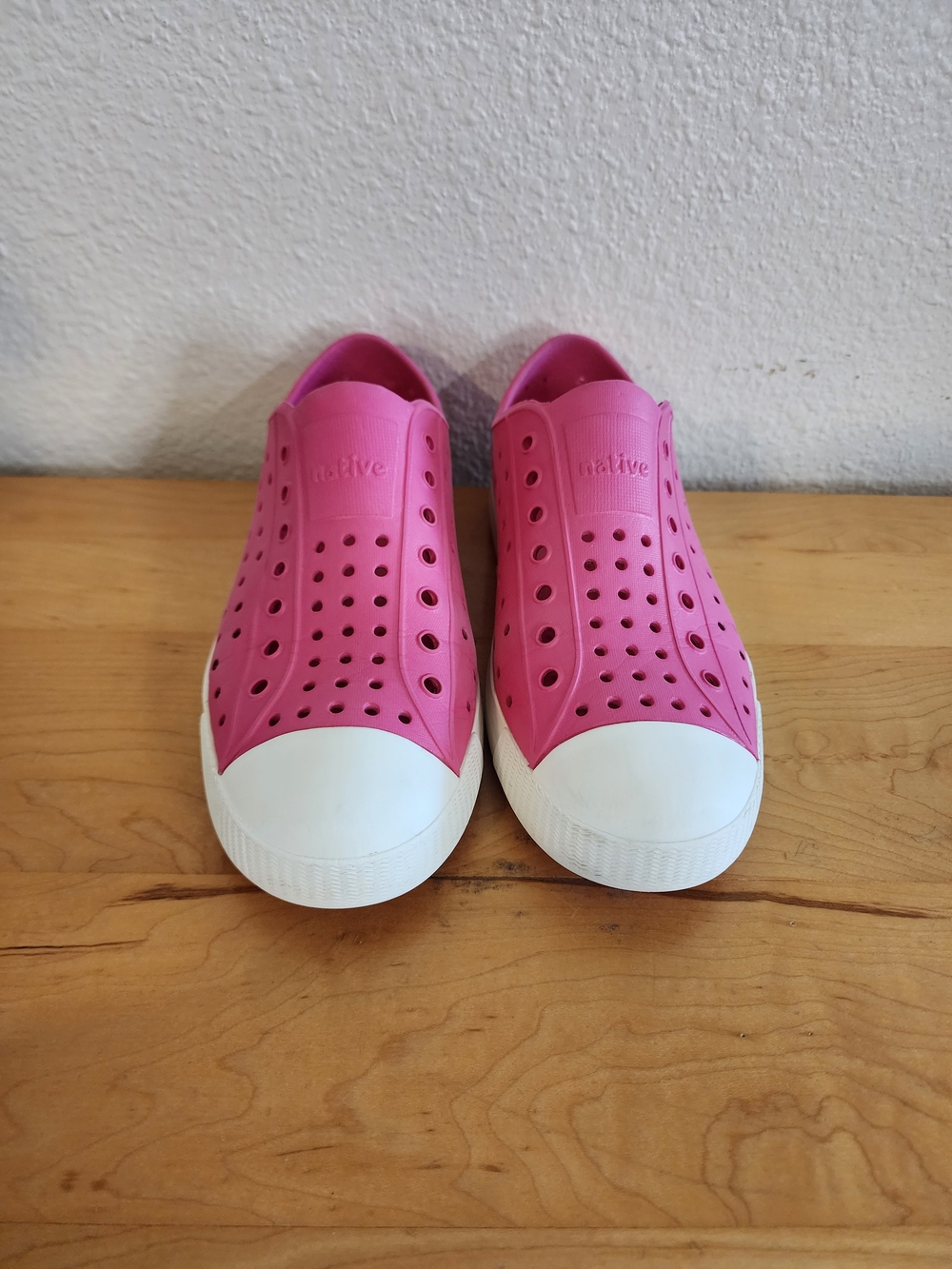 Native Jefferson Slip-On Kids Shoes - Pink/White